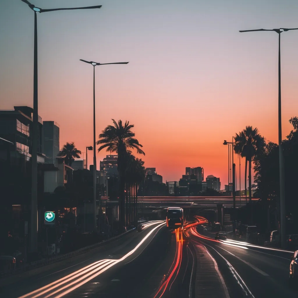 Dawn is breaking in the streets