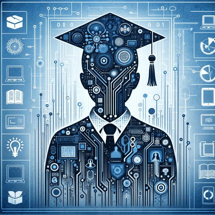 Graduating with ease with the assistance of AI for studying.